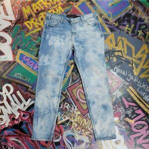 Urban Chic skinny jeans size 9 - custom in-house reverse tie-dye light blue